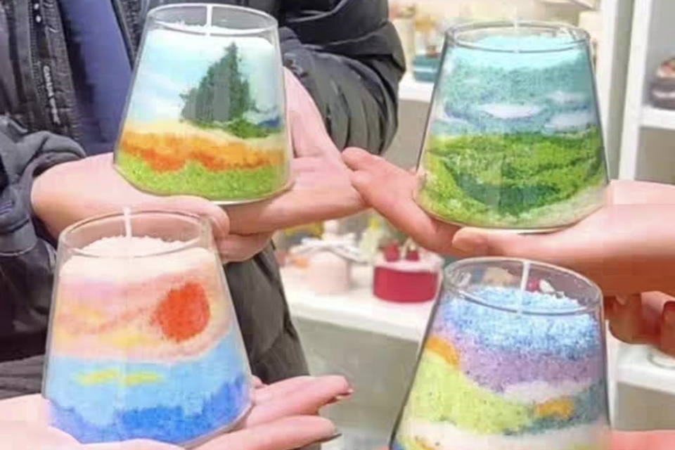 Sand Art Candle