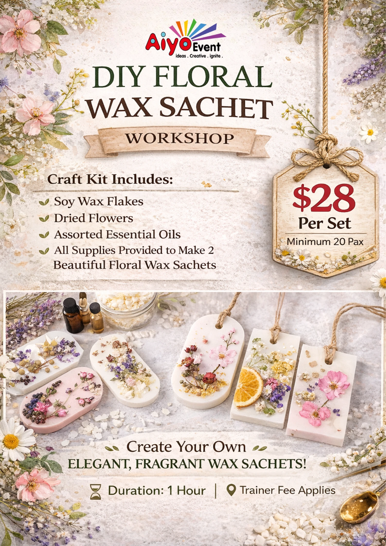 Floral Wax Sachet